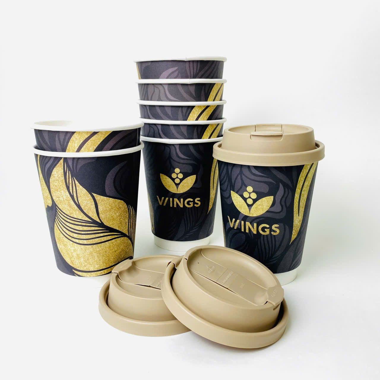 Paper cups have two layers of paper.