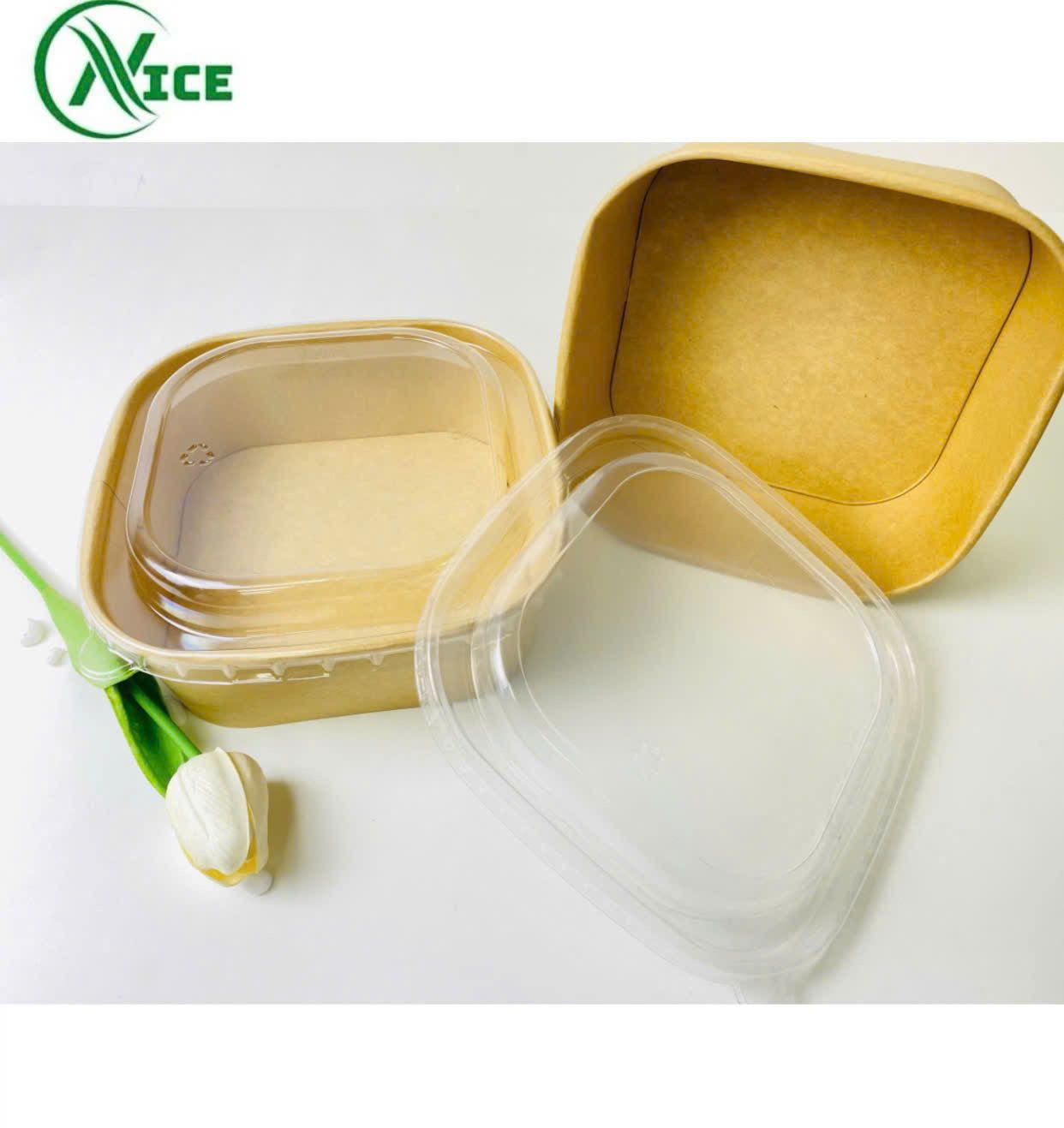 Square-rectangular paper bowls