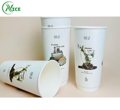 Paper cups have two layers of paper.