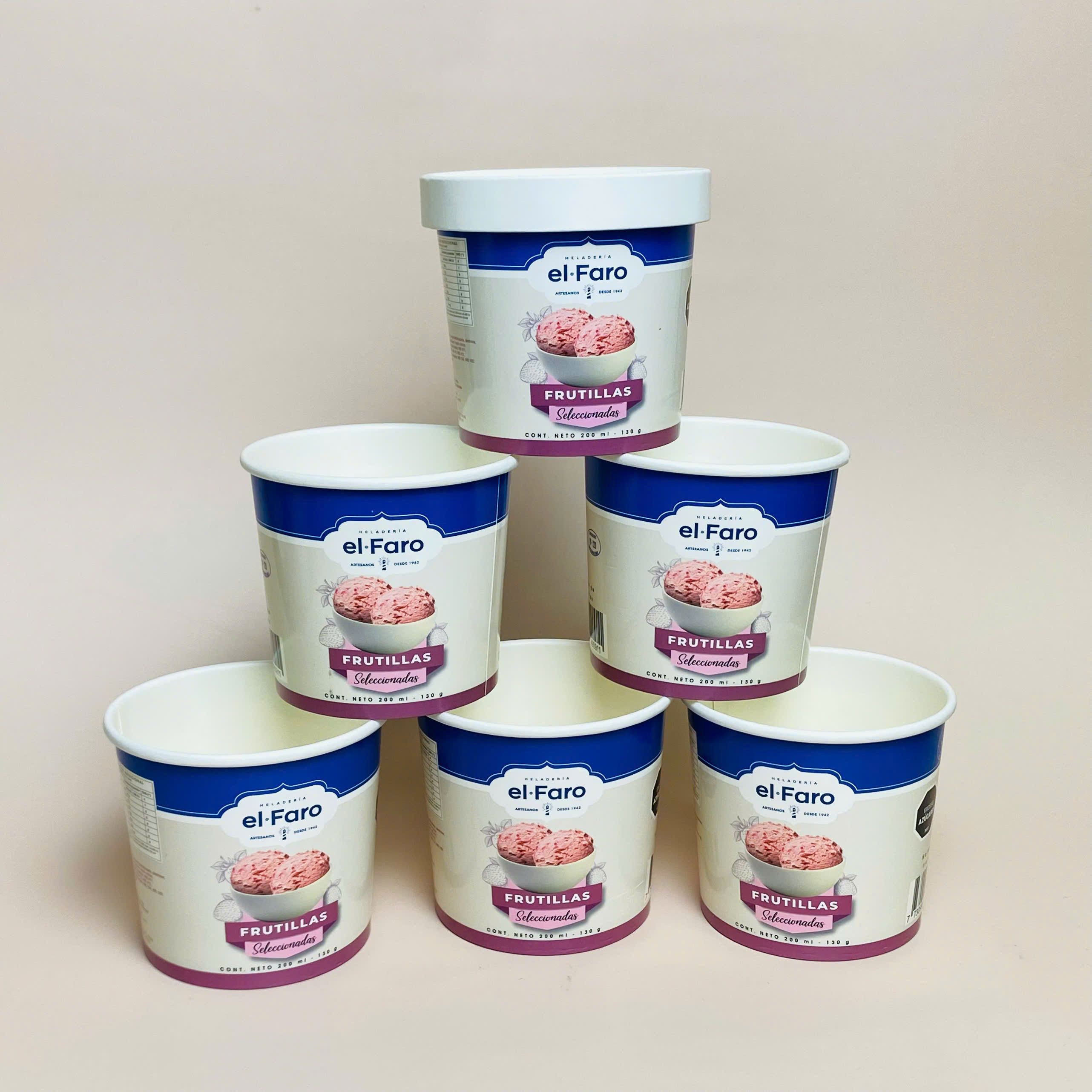 Ice cream bowl with paper lid