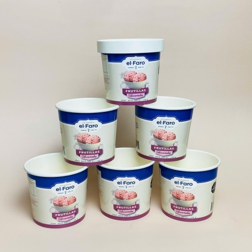 Ice cream bowl with paper lid