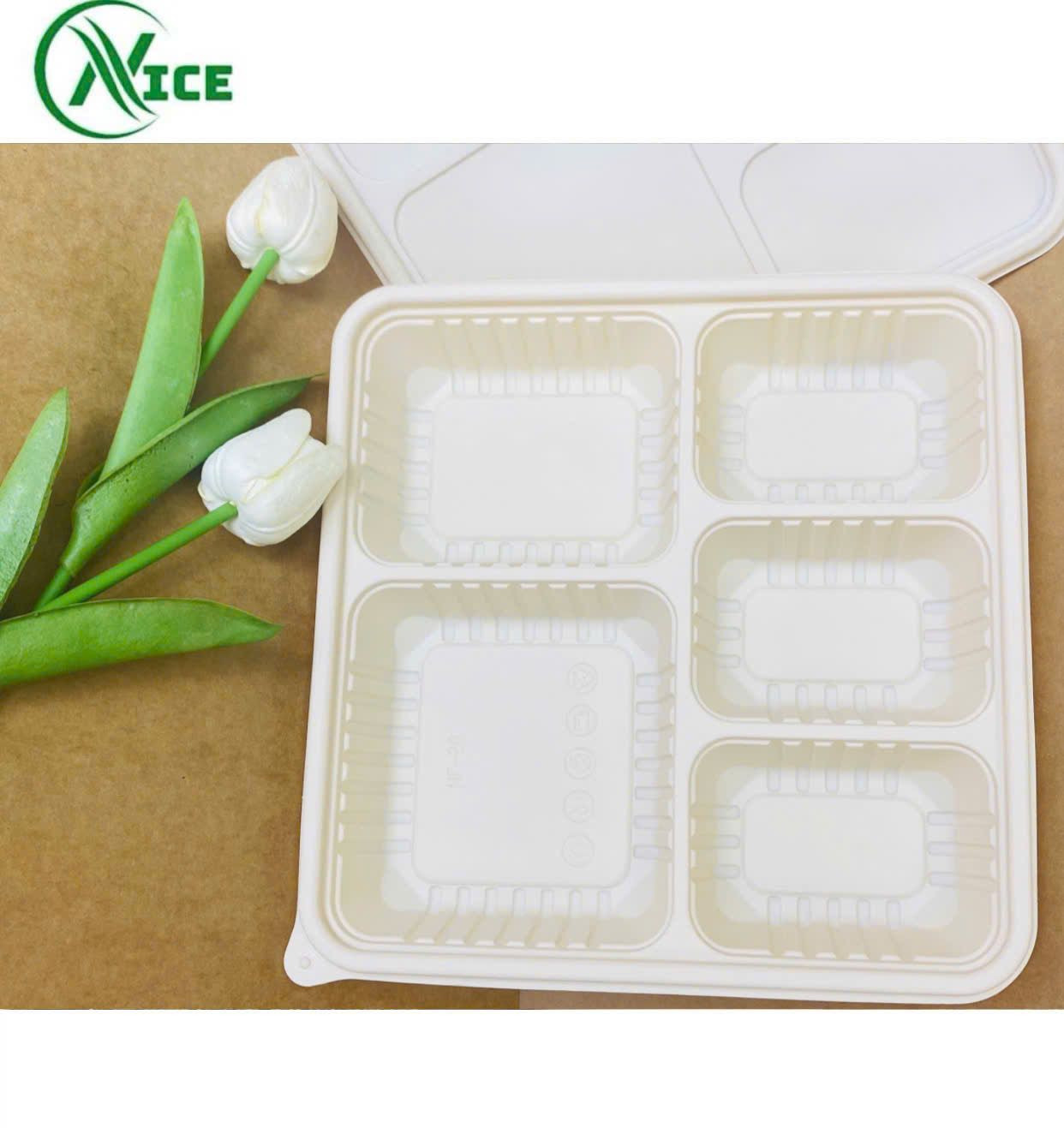 Trays and bowls made from cornstarch