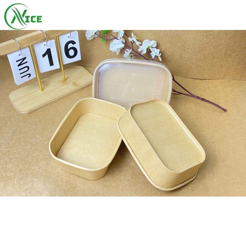 Square-rectangular paper bowls