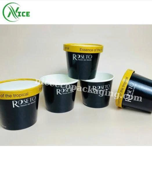 Ice cream bowl with paper lid